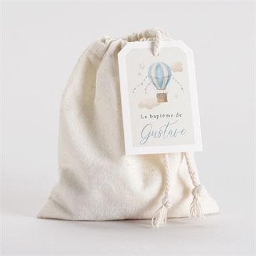 Pochon baptême ma montgolfière