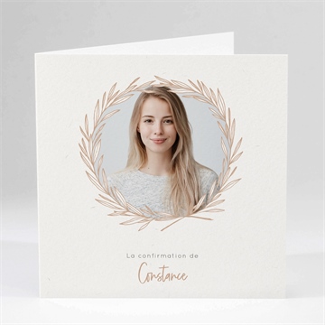 Faire-part confirmation ecarlate argent