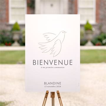 Panneau bienvenue le sacrement étiquette