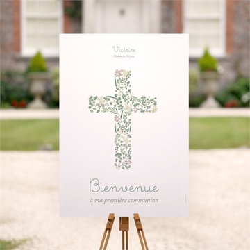 Panneau bienvenue printanier plié