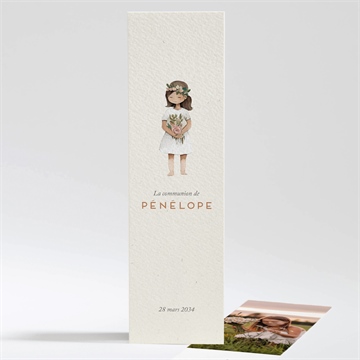 Signet communion petite fille argent