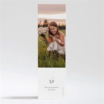 Signet communion petite fille - Dos du signet