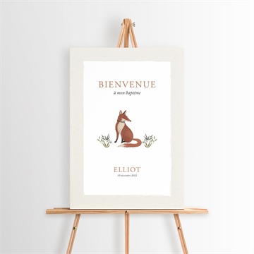Panneau bienvenue le renard