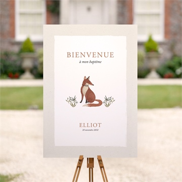 Panneau bienvenue le renard - Mise en situation