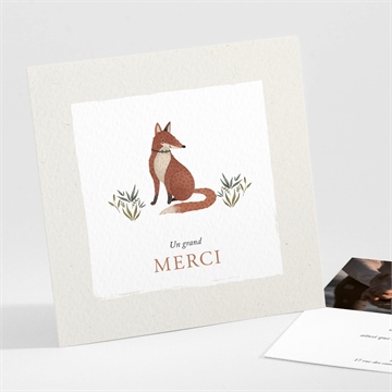 Remerciement baptême le renard