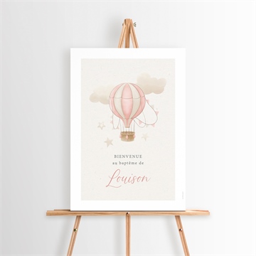 Panneau bienvenue la montgolfière