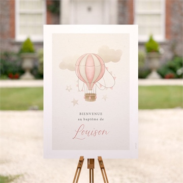 Panneau bienvenue la montgolfière - Mise en situation