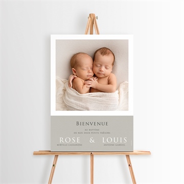 Panneau bienvenue petits jumeaux