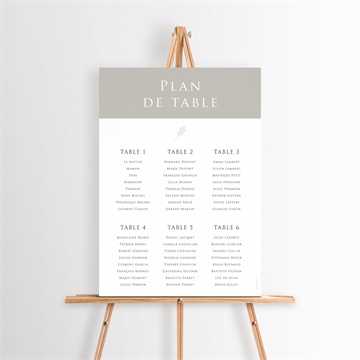 Plan de table baptême petits jumeaux