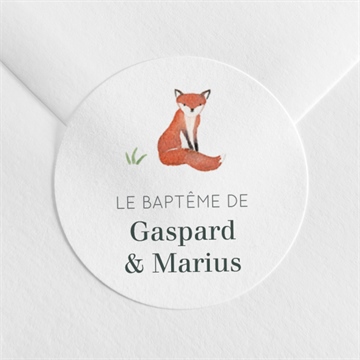 Sticker baptême forêt