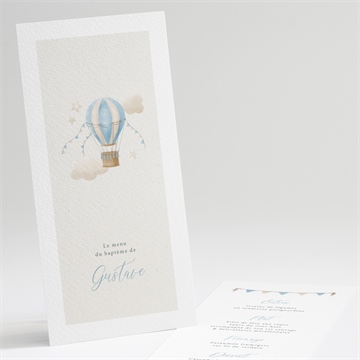 Menu baptême ma montgolfière