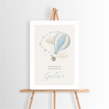 Panneau bienvenue ma montgolfière