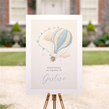 Panneau bienvenue ma montgolfière - Mise en situation