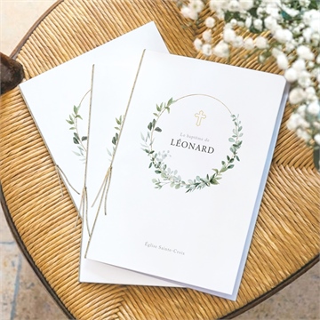 Livret de messe baptême l'eucalyptus