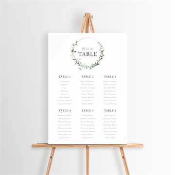 Plan de table baptême l'eucalyptus