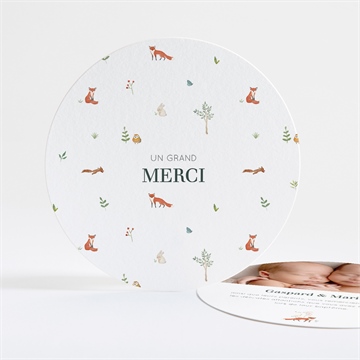 Remerciement baptême forêt