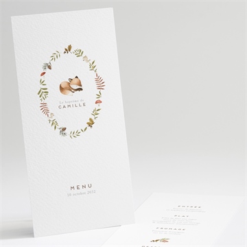 Menu baptême renardeau