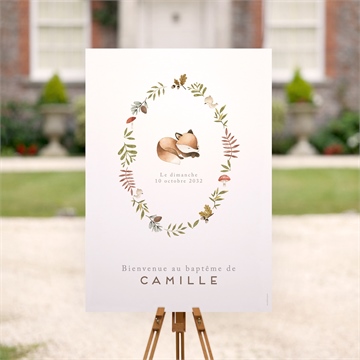 Panneau bienvenue renardeau