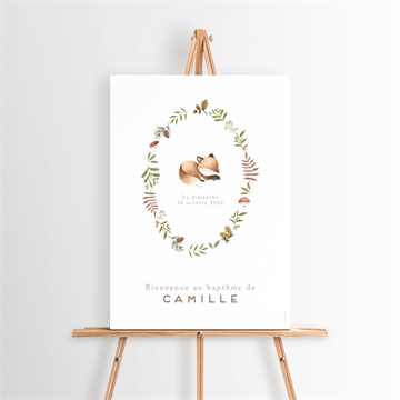 Panneau bienvenue renardeau - Mise en situation