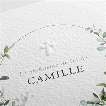 Faire-part profession de foi solennel - Détail du faire-part