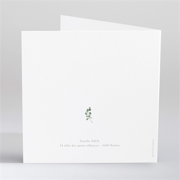 Faire-part profession de foi solennel - Dos du faire-part