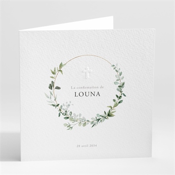 Faire-part confirmation belle poésie