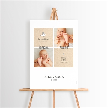 Panneau bienvenue pictos jumeaux