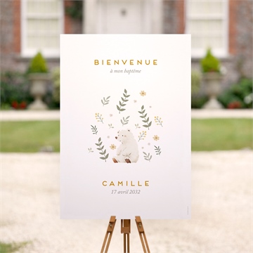 Panneau bienvenue nounours - Mise en situation