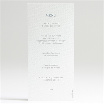 Menu communion transcendance - Dos du menu