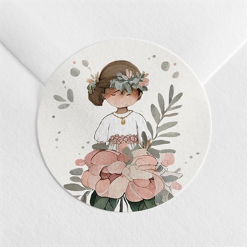 Sticker communion beauté au naturel sticker
