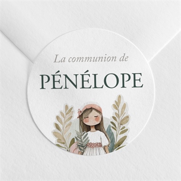 Sticker communion jolie bohème