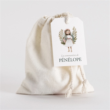 Pochon communion jolie bohème