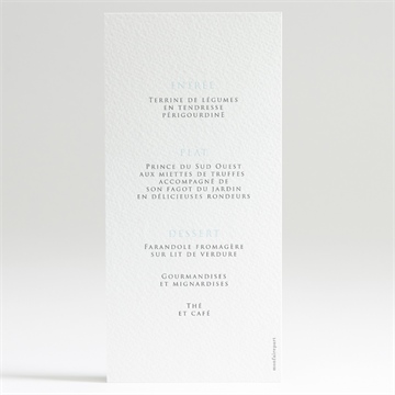 Menu communion ferveur - Dos du menu