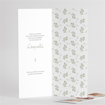 Remerciement naissance écureuil - Détail du faire-part