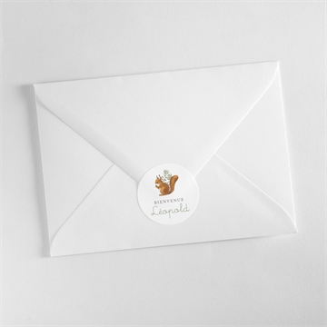 Sticker naissance écureuil - Mise en situation