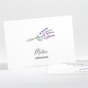 Remerciement décès souvenir de lavande paysage