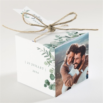 Boîte de dragées mariage lyrisme - Dessus de la boîte