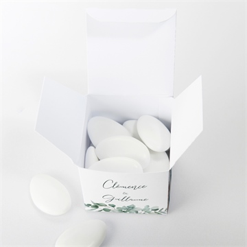 Boîte de dragées mariage lyrisme - Intérieur de la boîte