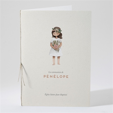 Livret de messe communion petite fille argent