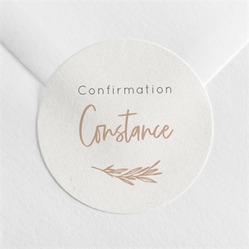 Sticker confirmation ecarlate argent