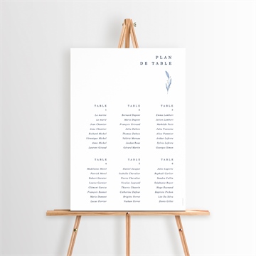 Plan de table mariage pureté