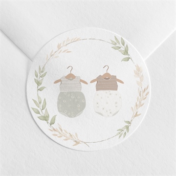 Sticker naissance bodys jumeaux