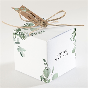 Boîte de dragées mariage encapsulés - Dos de la boîte