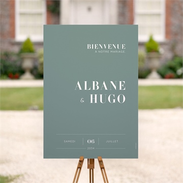 Panneau bienvenue annonce minimaliste