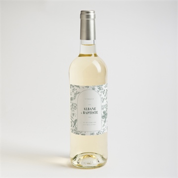 Etiquette de bouteille mariage sculpture - Mise en situation