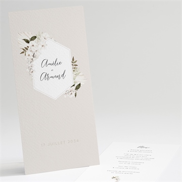 Menu mariage orchidées