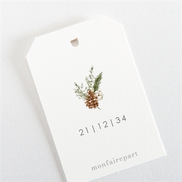 Etiquette mariage noël - Dos de l'étiquette