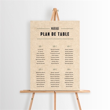 Plan de table mariage billet d'avion