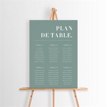 Plan de table mariage annonce minimaliste