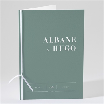 Livret de messe mariage annonce minimaliste